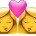 👩‍❤️‍💋‍👩 kiss: woman, woman display on Apple